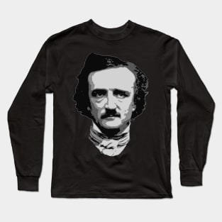 Edgar Allan Poe Black and White Long Sleeve T-Shirt